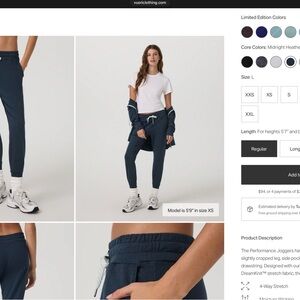 Vuori Women's Midnight Heather Joggers
SET OF 2